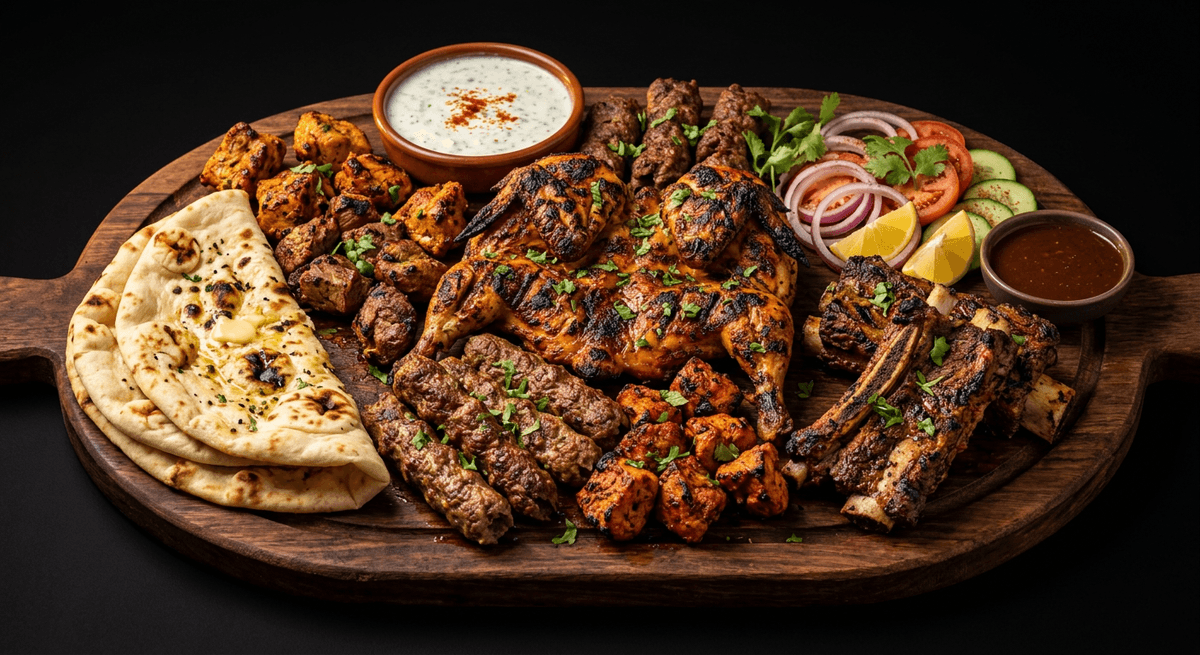 Family BBQ platter laid out for a gathering